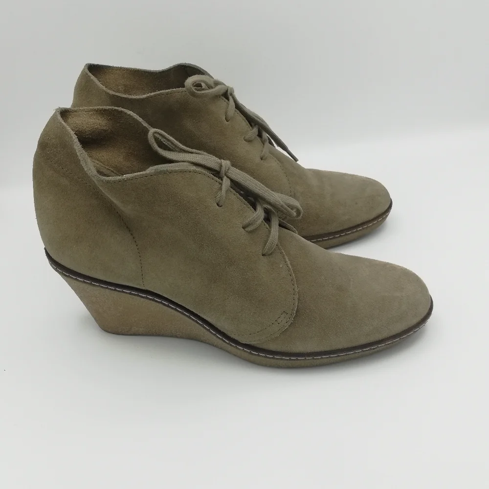 J Crew MacAlister Wedge Ankle Boots Lace Up